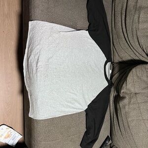 Alstyle Black and Gray Raglan Tee